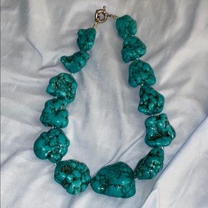 Gorgeous turquoise stone necklace heavy